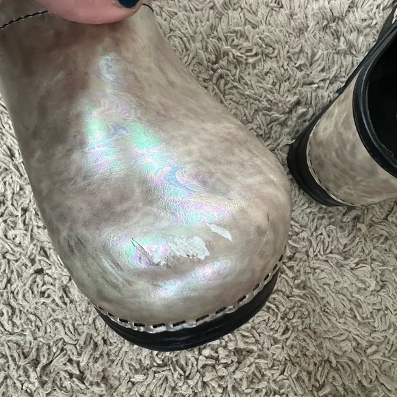 Dansko Pearl Opal Iridescent mule Clogs professional comfort size 41 - Picture 11 of 11